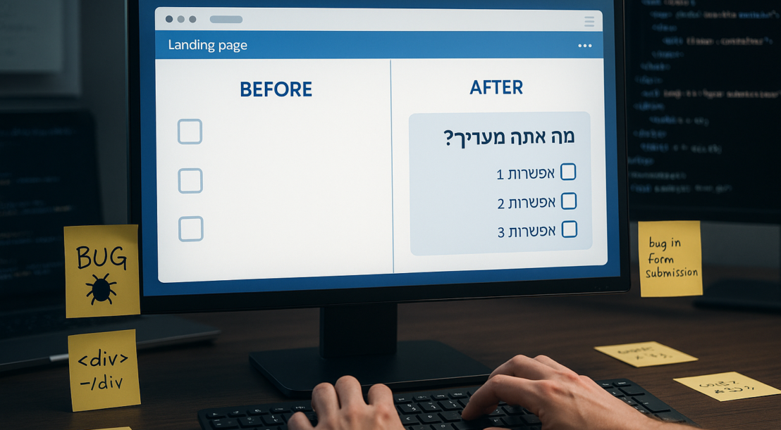 תיקון באג בלנדינג JumpIn – Checkbox ללא טקסט